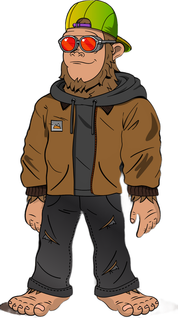 JJ, founder of PandaDash, drawn as his Bigfoot avatar